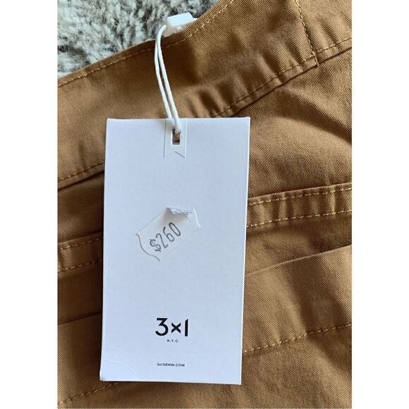 NWT 3X1 N.Y.C. SABINE Khaki Tapered Crop Chino Pants Size 29 retail $265 - Picture 6 of 7